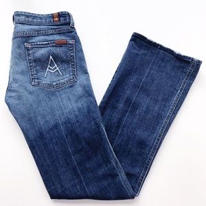 7 For All Mankind A Pocket Boot Cut Jeans Size 28